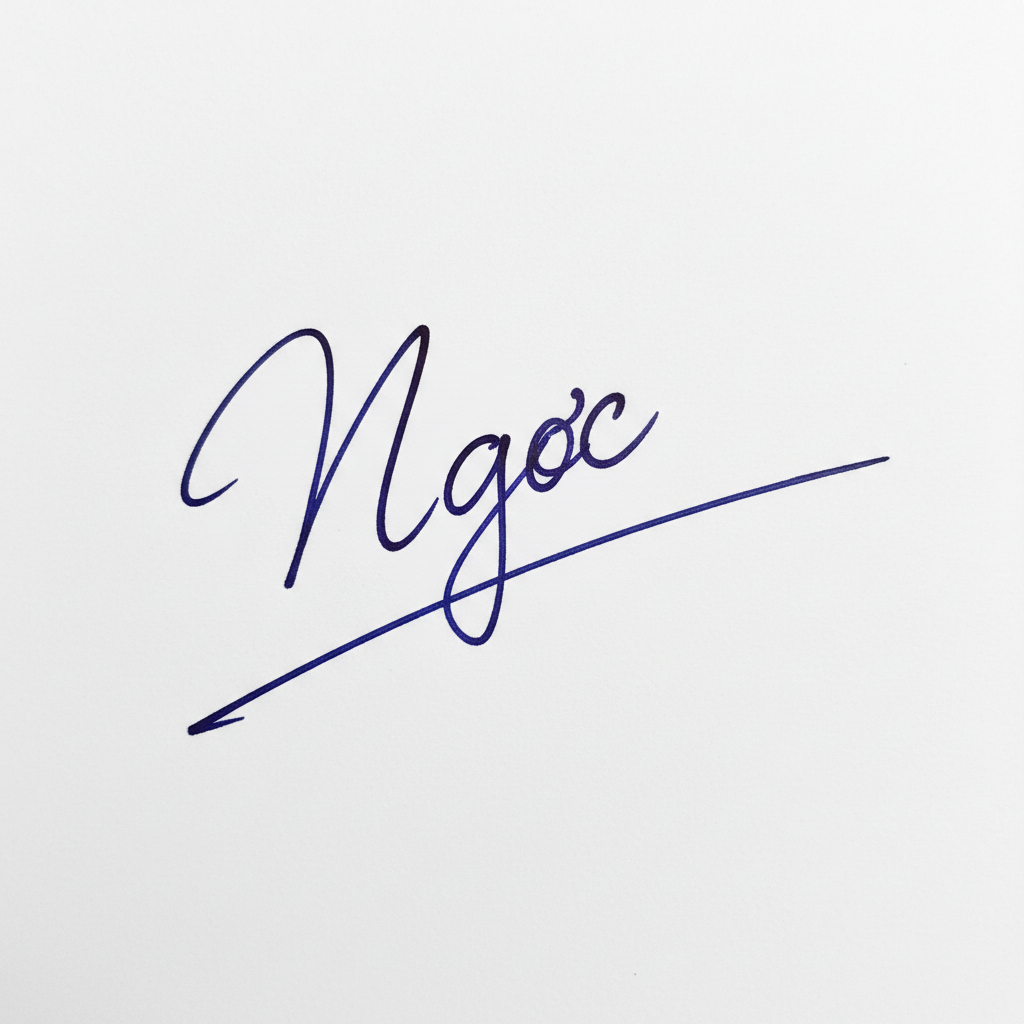 Mẫu chữ ký tên Ngọc số 4
