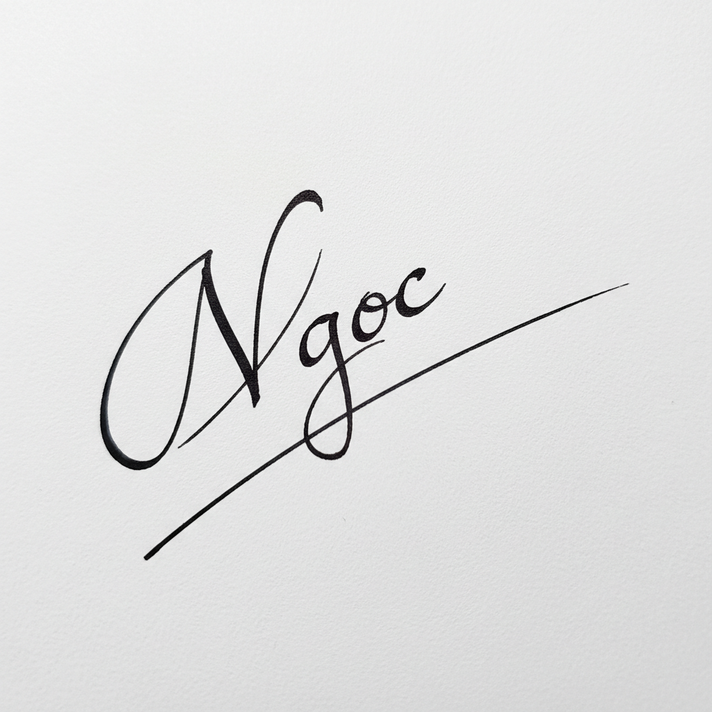 Mẫu chữ ký tên Ngọc số 5