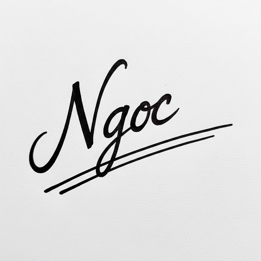 Mẫu chữ ký tên Ngọc số 7