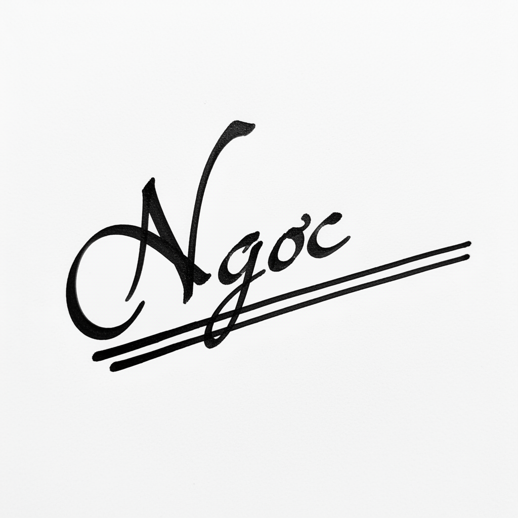 Chữ Ký Mẫu Tên Ngọc: Bí Quyết Tạo Nét Chữ Vàng, Đón Tài Lộc Mẫu chữ ký tên Ngọc số 7