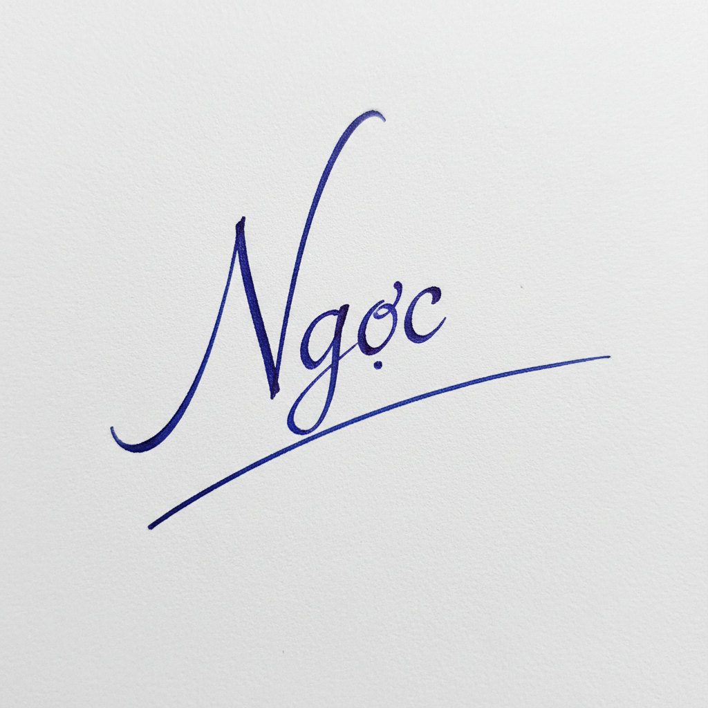 Chữ Ký Mẫu Tên Ngọc: Bí Quyết Tạo Nét Chữ Vàng, Đón Tài Lộc Mẫu chữ ký tên Ngọc số 8