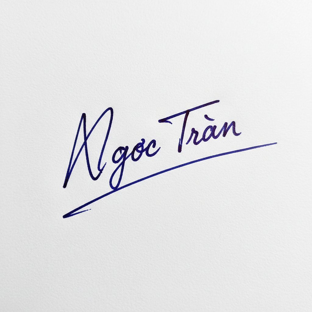 Mẫu chữ ký tên Ngọc Trân số 1