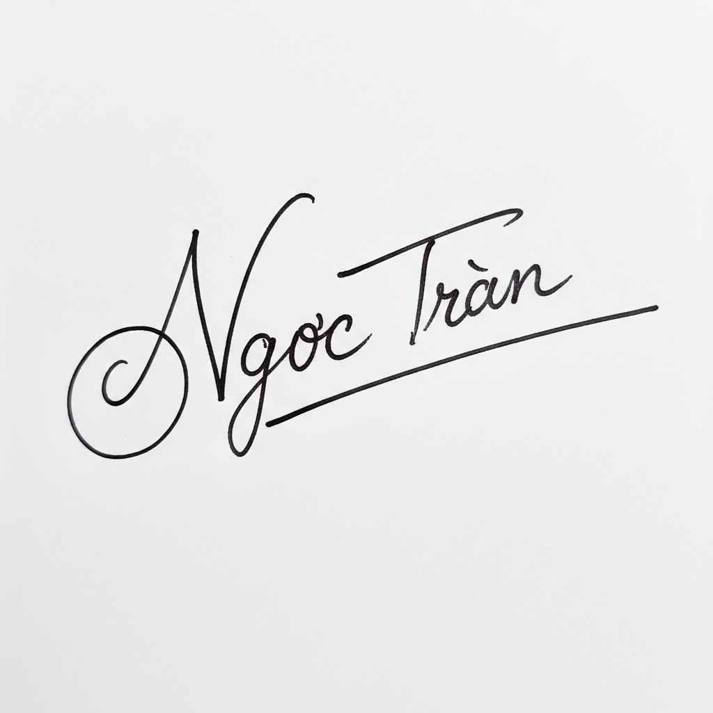 Mẫu chữ ký tên Ngọc Trân số 2