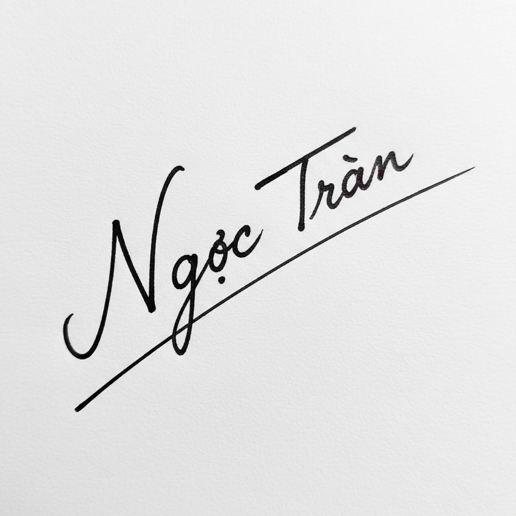 Mẫu chữ ký tên Ngọc Trân số 5