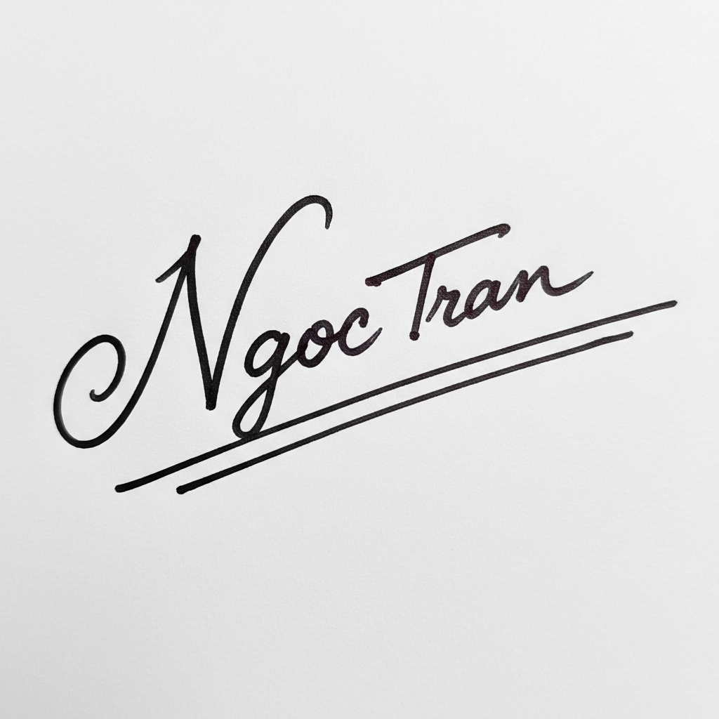 Mẫu chữ ký tên Ngọc Trân số 7