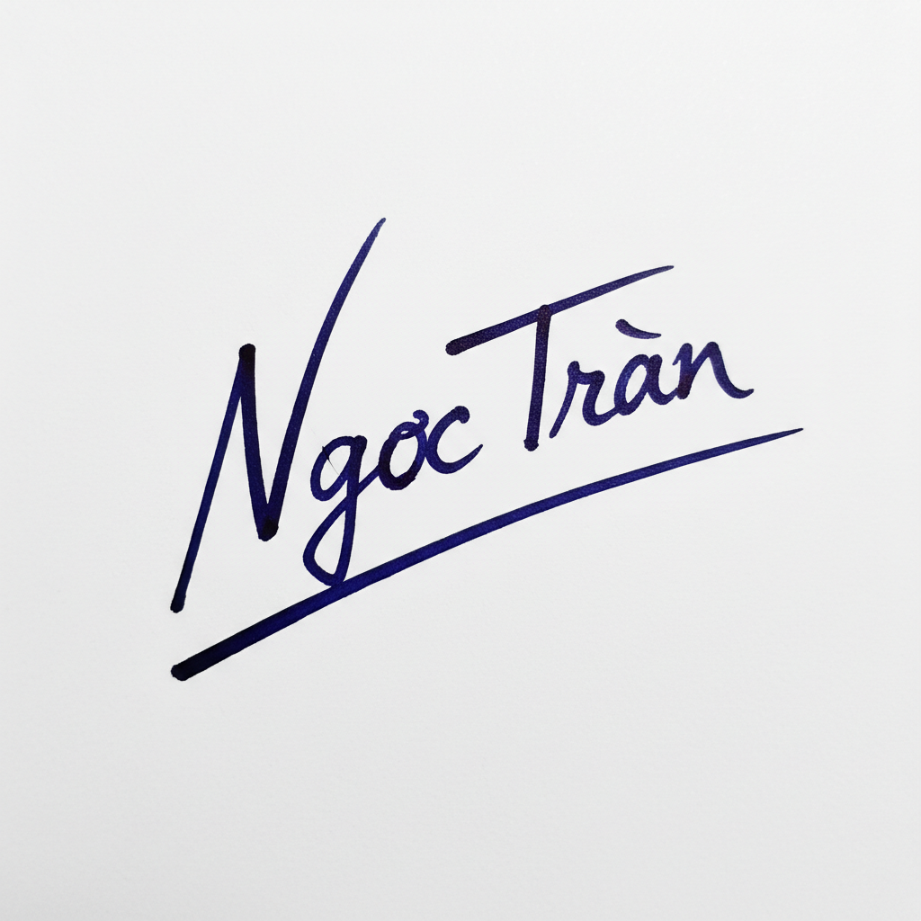 Mẫu chữ ký tên Ngọc Trân số 9