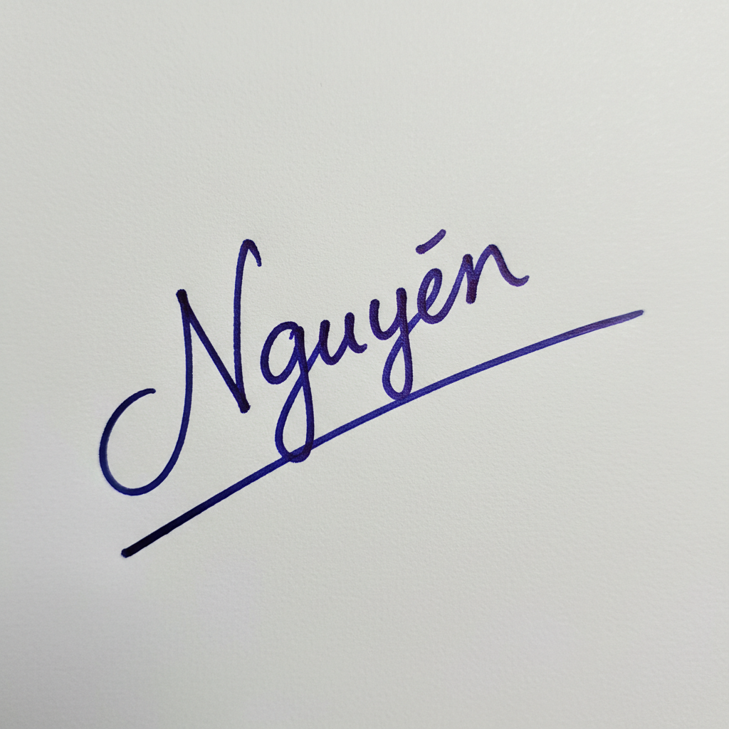 Mẫu chữ ký tên Nguyên số 3