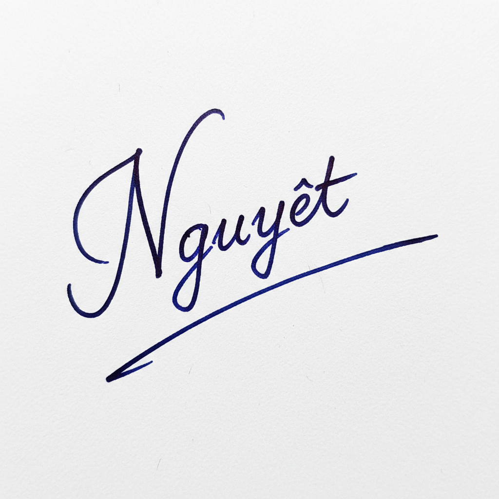 Mẫu chữ ký tên Nguyệt số 1