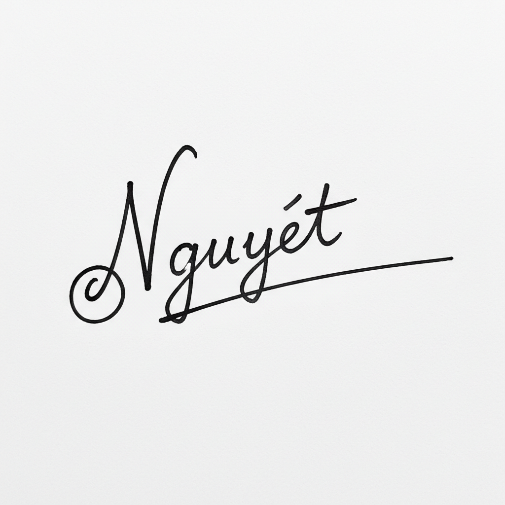 Chữ Ký Cho Tên Nguyệt: Bí Quyết Tạo Dấu Ấn Đẹp Mắt và Hút Tài Lộc Mẫu chữ ký tên Nguyệt số 2