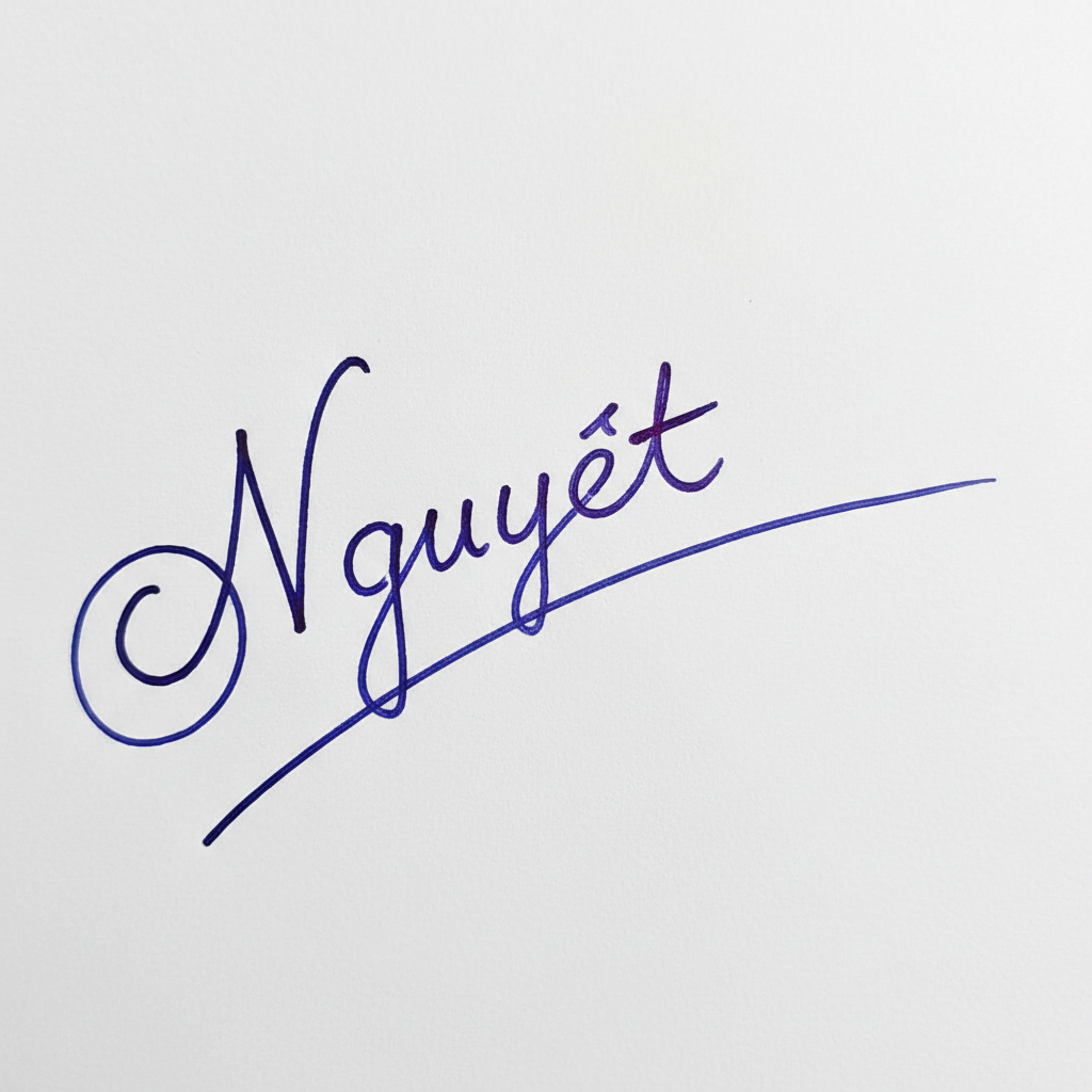 Chữ Ký Cho Tên Nguyệt: Bí Quyết Tạo Dấu Ấn Đẹp Mắt và Hút Tài Lộc Mẫu chữ ký tên Nguyệt số 6