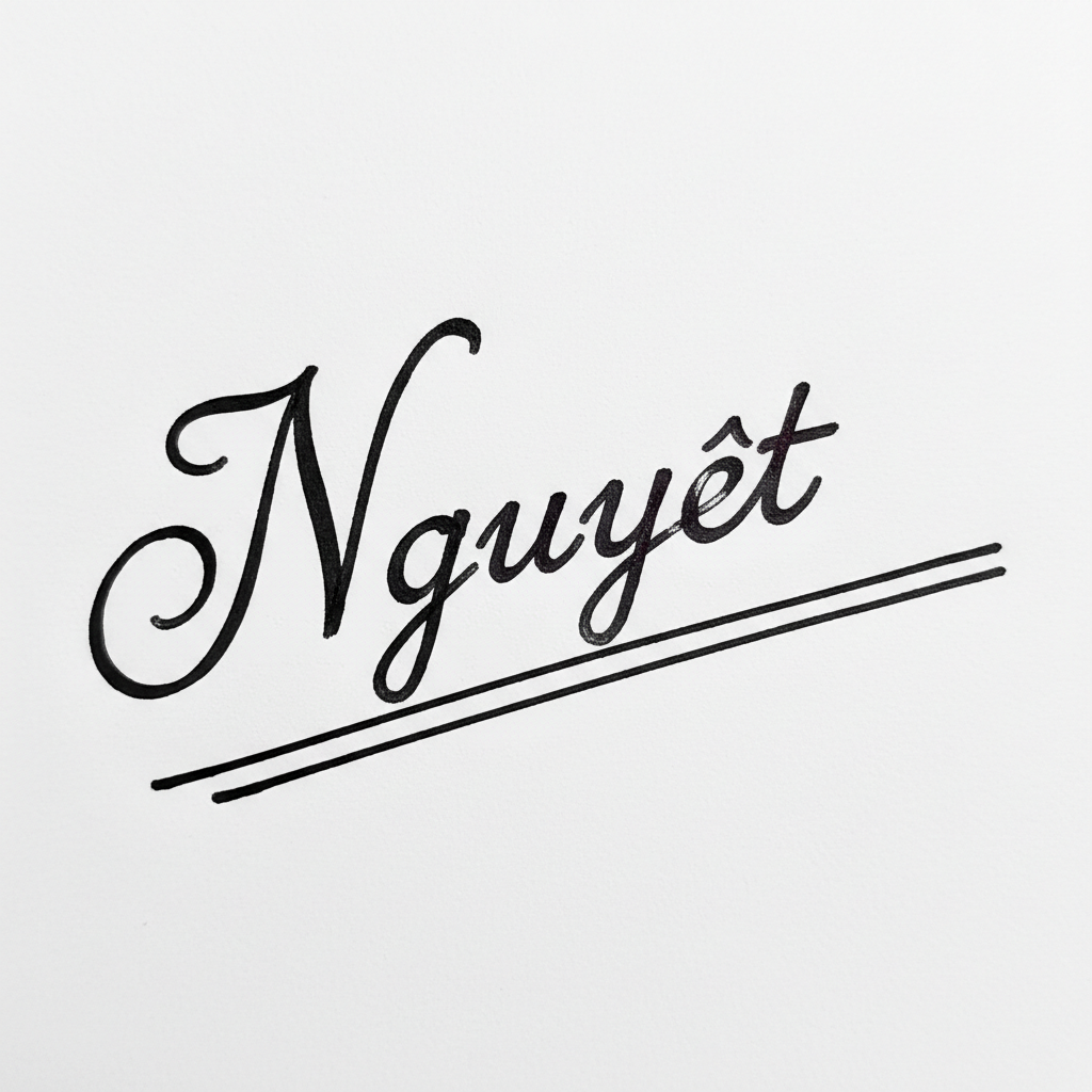 Chữ Ký Cho Tên Nguyệt: Bí Quyết Tạo Dấu Ấn Đẹp Mắt và Hút Tài Lộc Mẫu chữ ký tên Nguyệt số 7