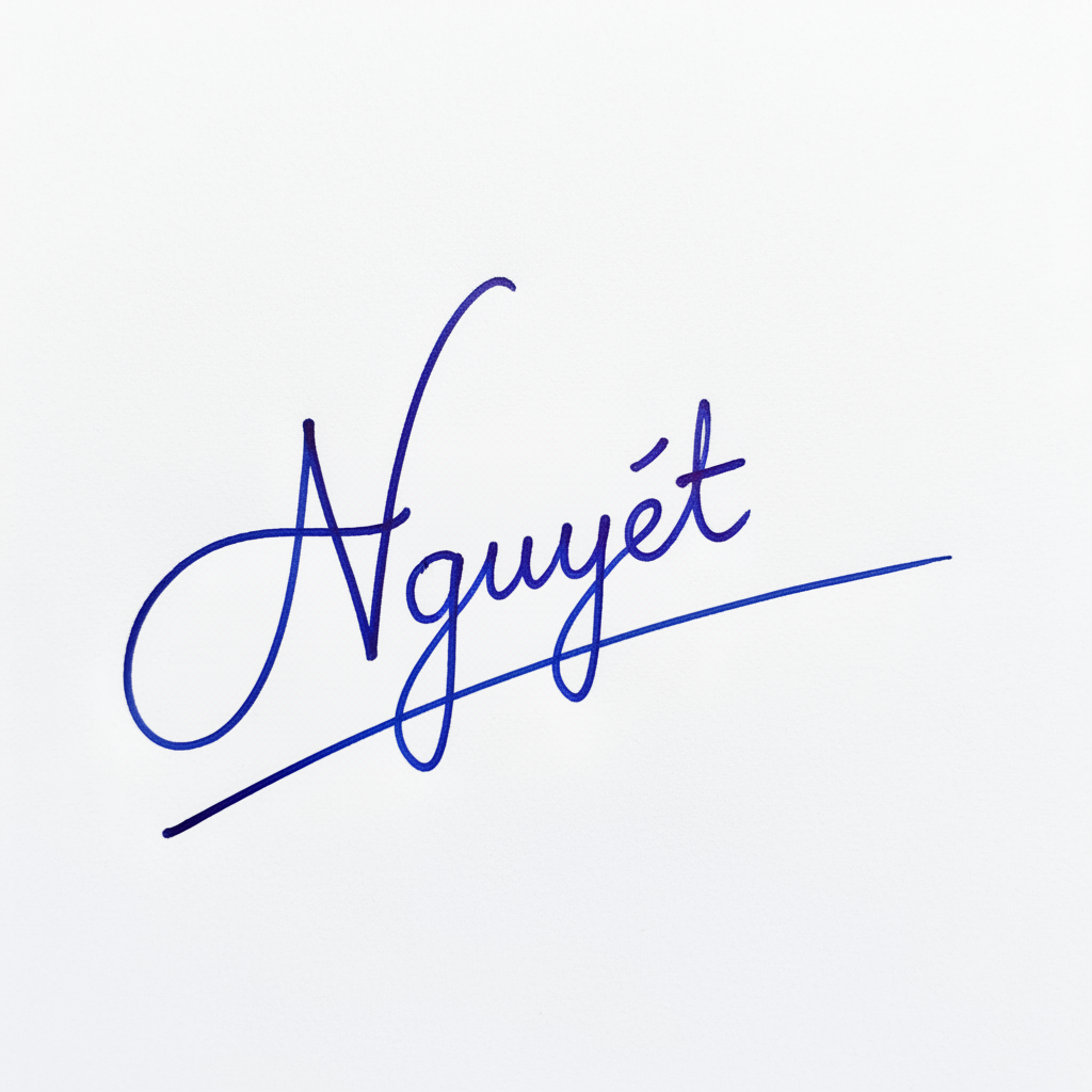 Chữ Ký Cho Tên Nguyệt: Bí Quyết Tạo Dấu Ấn Đẹp Mắt và Hút Tài Lộc Mẫu chữ ký tên Nguyệt số 8