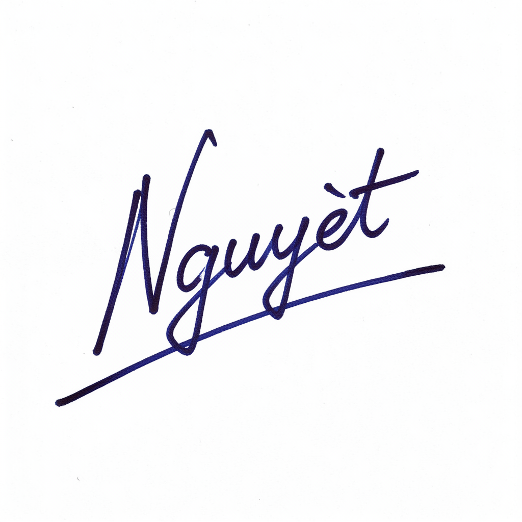 Chữ Ký Cho Tên Nguyệt: Bí Quyết Tạo Dấu Ấn Đẹp Mắt và Hút Tài Lộc Mẫu chữ ký tên Nguyệt số 9