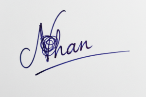 Mẫu chữ ký tên Nhân số 1