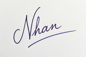 Mẫu chữ ký tên Nhàn số 1