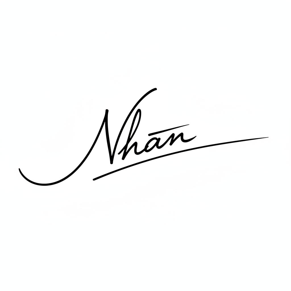 Mẫu chữ ký tên Nhân số 10
