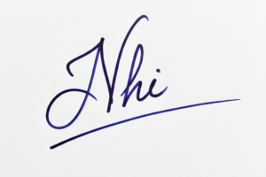 Mẫu chữ ký tên Nhi số 1