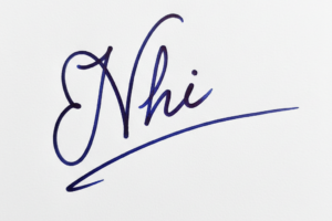 Mẫu chữ ký tên Nhi số 1