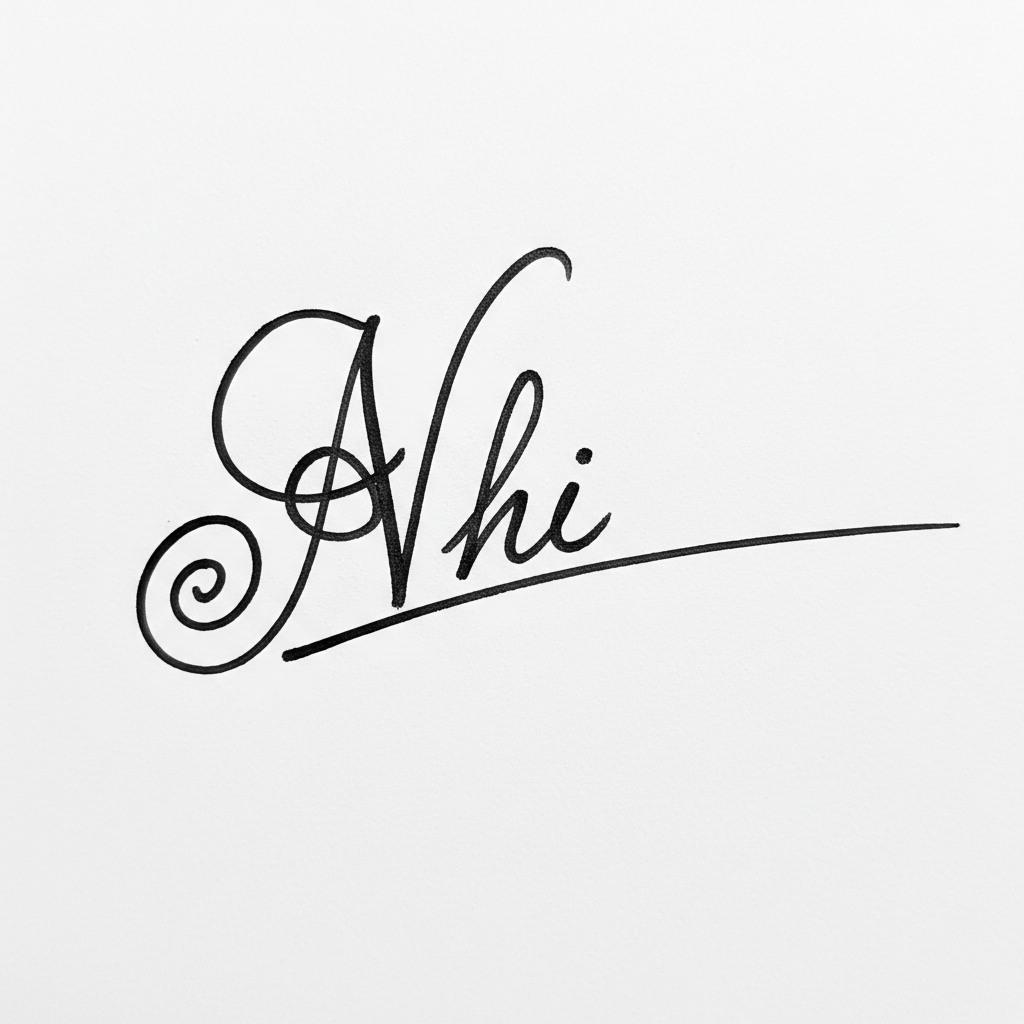 Mẫu chữ ký tên Nhi số 2