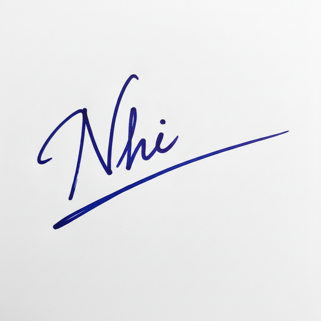Mẫu chữ ký tên Nhi số 3