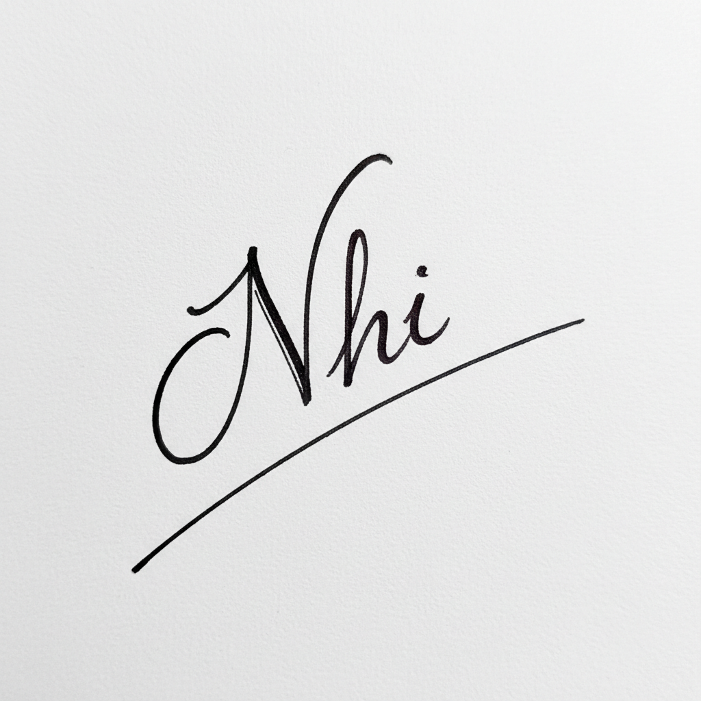 Mẫu chữ ký tên Nhi số 5