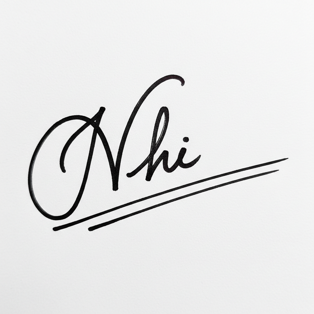 Mẫu chữ ký tên Nhi số 7