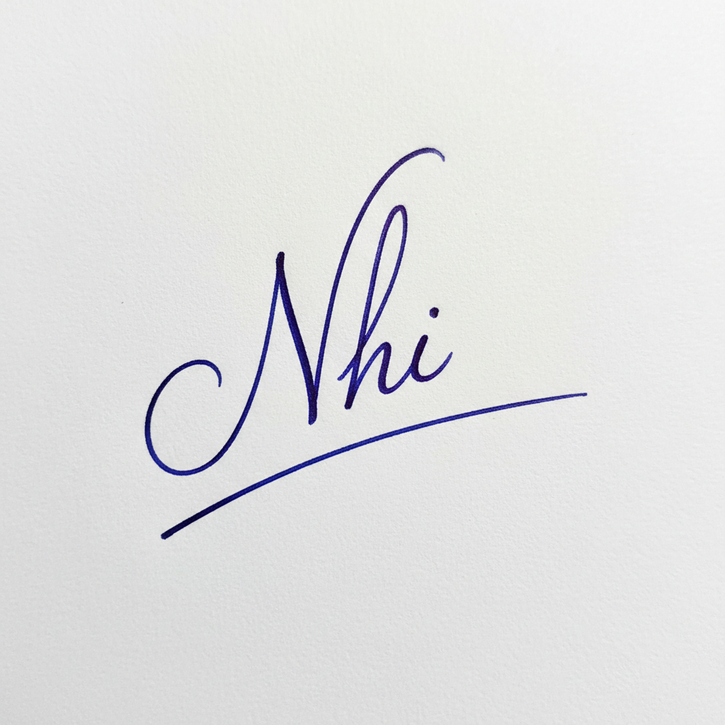 Mẫu chữ ký tên Nhi số 8