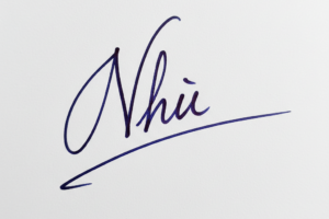Mẫu chữ ký tên Như số 1