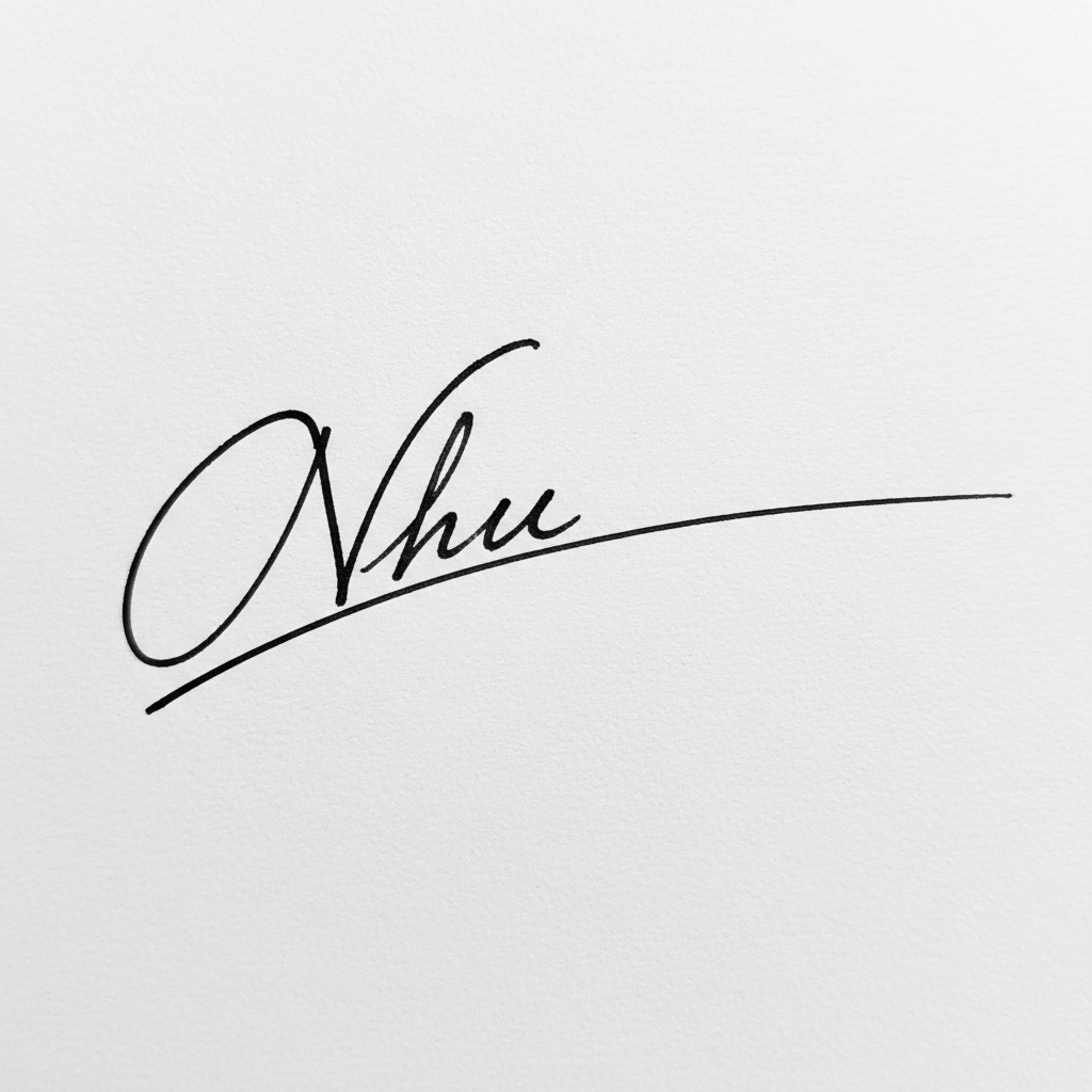 Mẫu chữ ký tên Như số 10