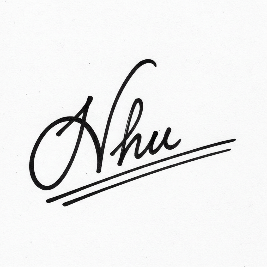 Mẫu chữ ký tên Như số 7