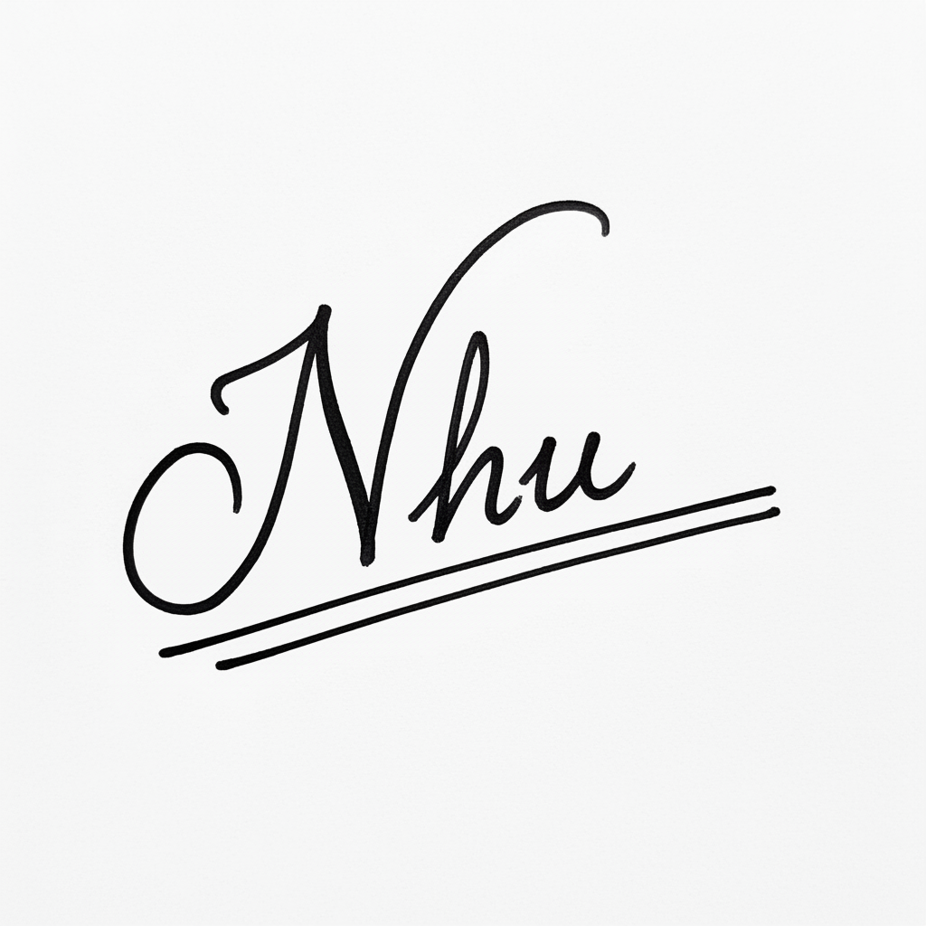 Mẫu chữ ký tên Như số 7