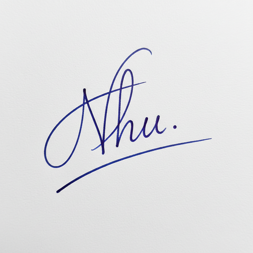 Mẫu chữ ký tên Như số 8