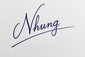 Mẫu chữ ký tên Nhung số 1