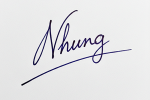 Mẫu chữ ký tên Nhung số 1