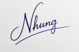 Mẫu chữ ký tên Nhung số 1