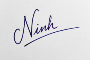Mẫu chữ ký tên Ninh số 1