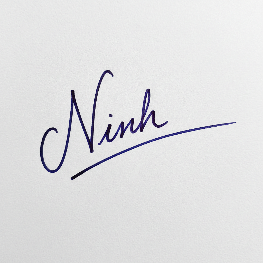 Mẫu chữ ký tên Ninh số 1