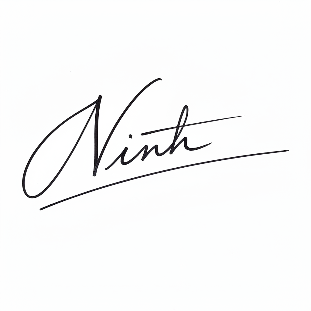 Mẫu chữ ký tên Ninh số 10