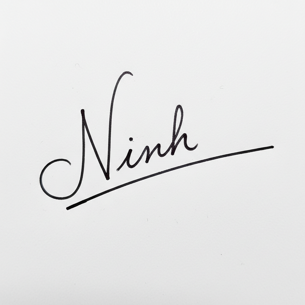 Mẫu chữ ký tên Ninh số 2