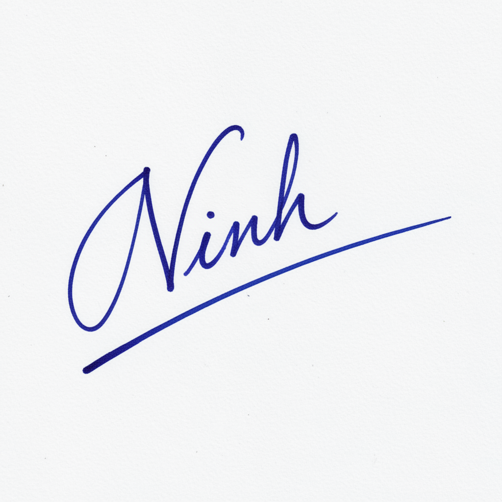 Mẫu chữ ký tên Ninh số 3