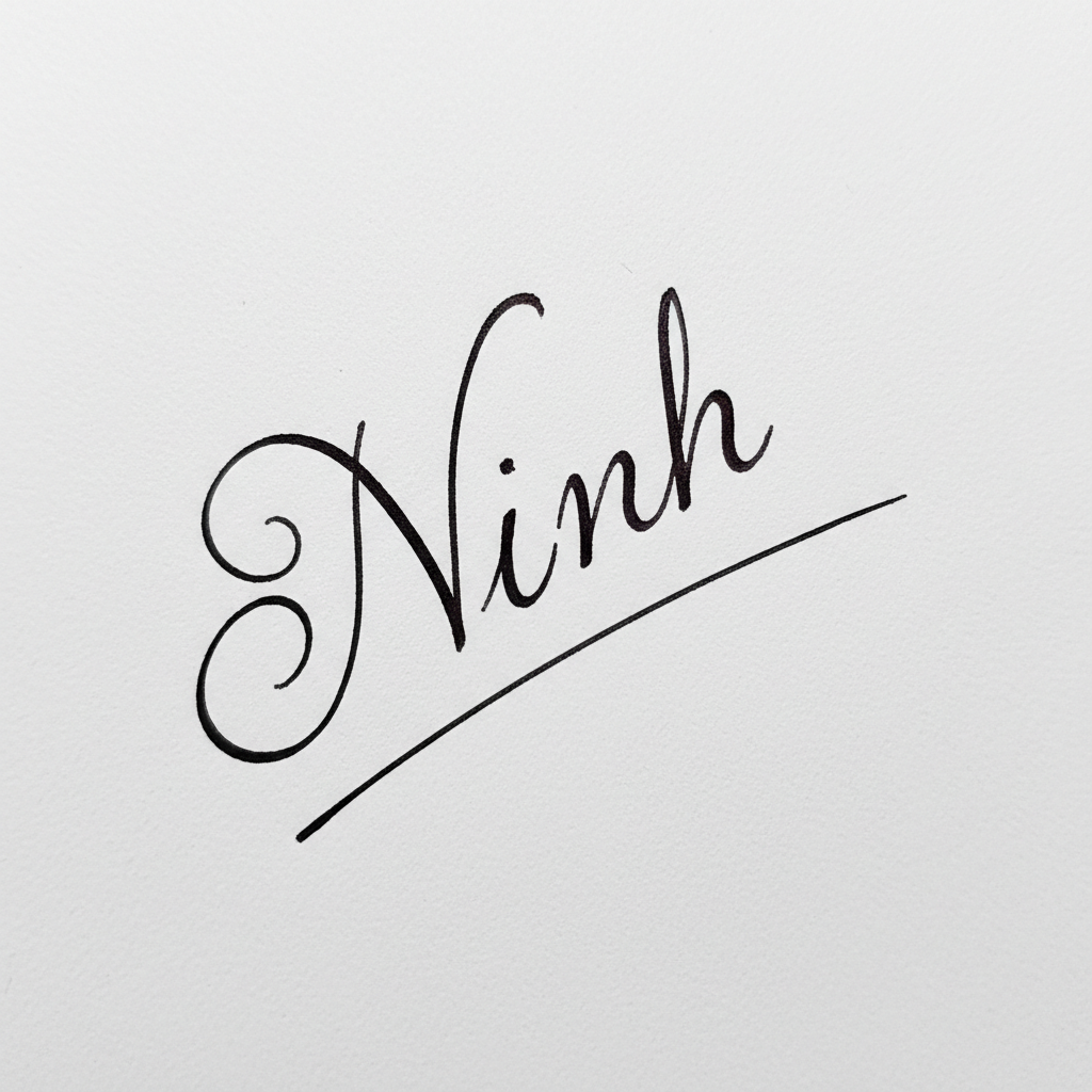Mẫu chữ ký tên Ninh số 5