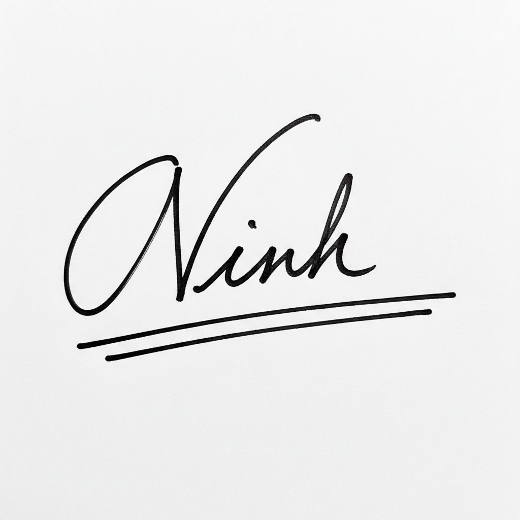 Mẫu chữ ký tên Ninh số 7