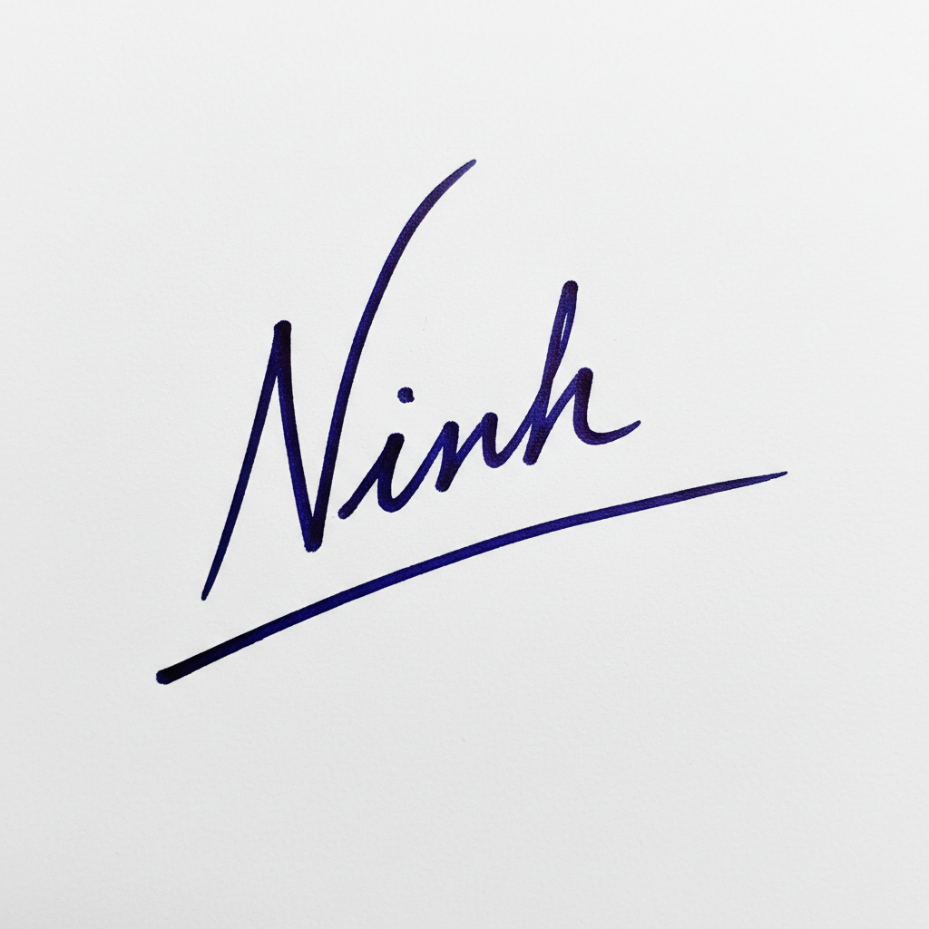 Mẫu chữ ký tên Ninh số 9