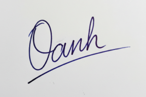 Mẫu chữ ký tên Oanh số 1