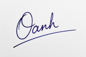 Mẫu chữ ký tên Oanh số 1