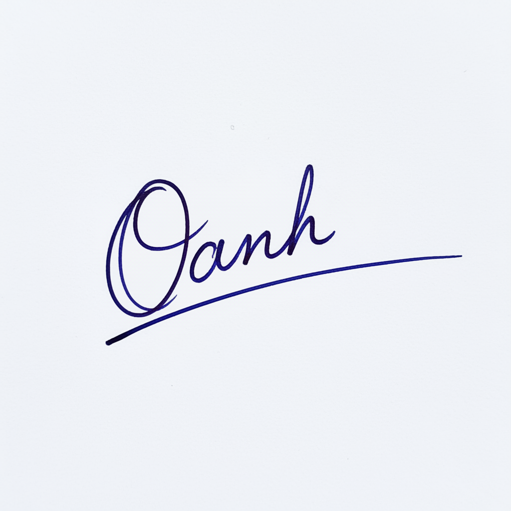 Mẫu chữ ký tên Oanh số 1