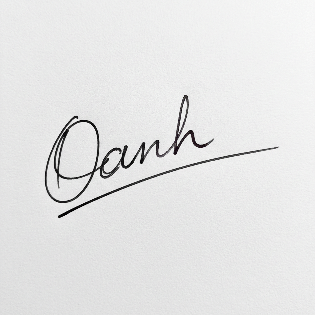 Mẫu chữ ký tên Oanh số 10