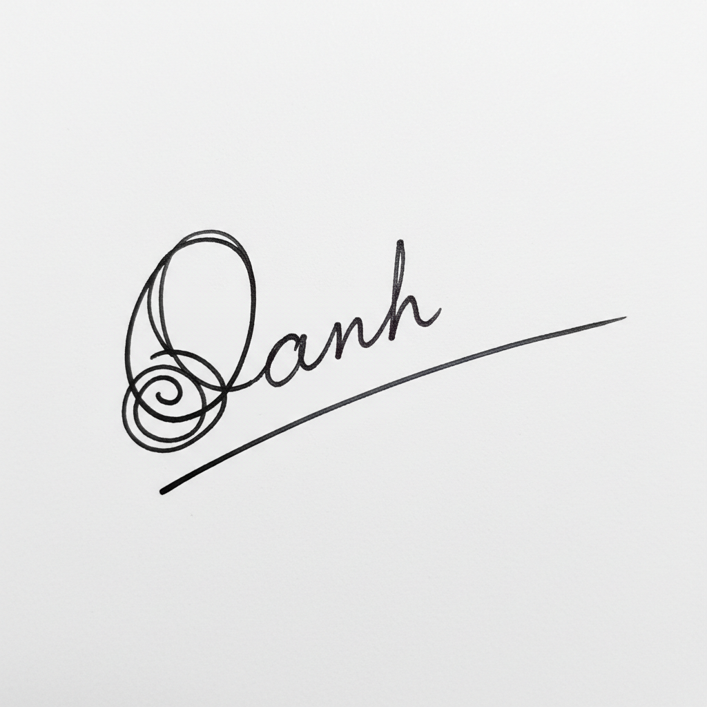 Mẫu chữ ký tên Oanh số 2