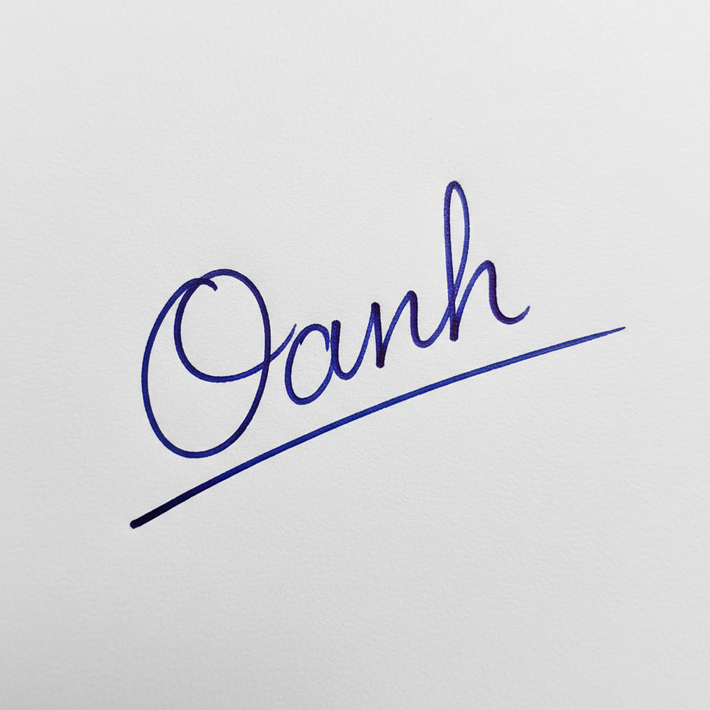 Mẫu chữ ký tên Oanh số 3