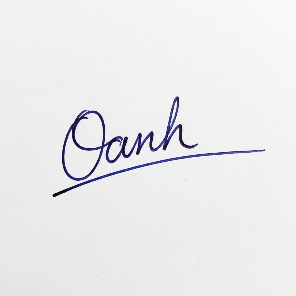 Mẫu chữ ký tên Oanh số 4